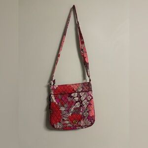 Vera Bradley Bag Triple Zip Hipster Crossbody Bohemian Blooms Retired Print Red